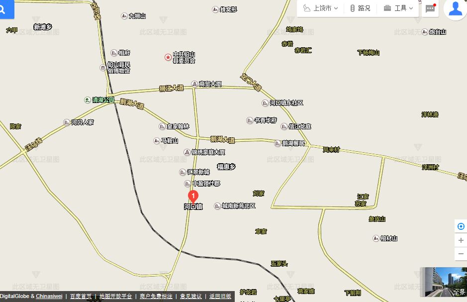 河口明清古街卫星地图